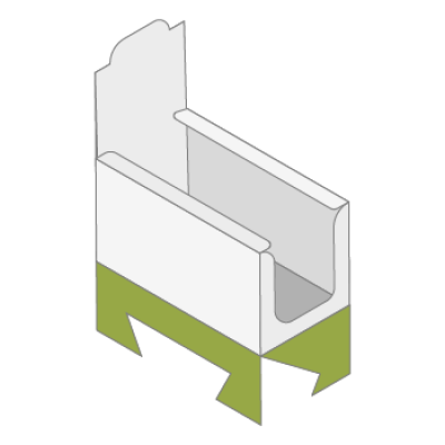 Thekendisplay mit Steckboden